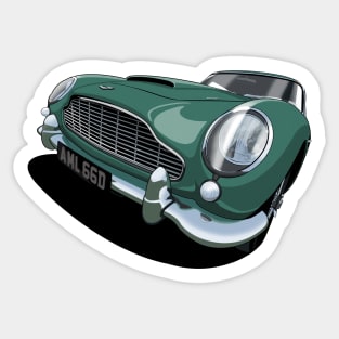 1966 Aston Martin DB5 in green Sticker